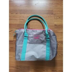 PUMA Sport Lifestyle Grip Bag Satchel Purse Silver Teal Pink Retro